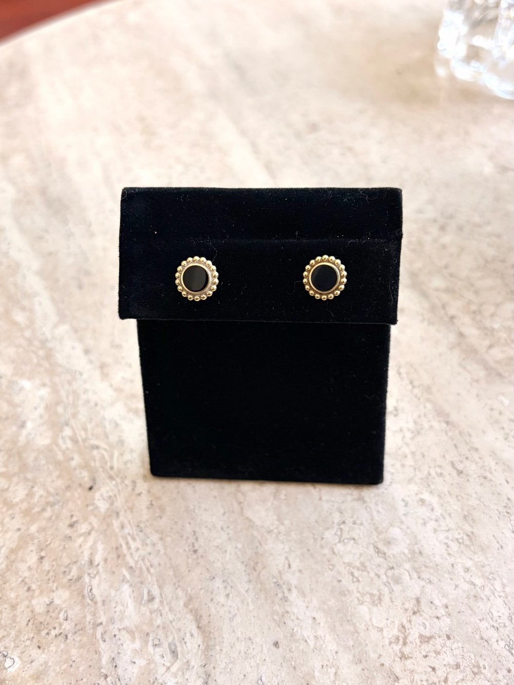 LAGOS 18K onyx covet Earrings Women's Jewelry